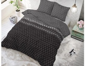 Tmavo-sivé posteľné obliečky 160x200cm Cheng Anthracite