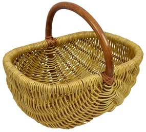Ratanový košík na nákup medový Rozmery (cm): velký 47x 37, v. 38, v. opletu 20