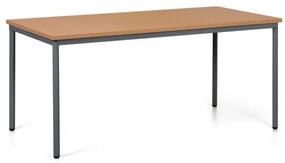 Jedálenský stôl TRIVIA, tmavo sivá konštrukcia, 1600 x 800 mm, buk
