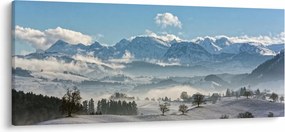 Obraz zasnežených hôr (120x50 cm)