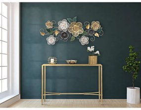 Kovová závesná dekorácia so vzorom kvetín Mauro Ferretti Campur -B-, 118 x 58 cm