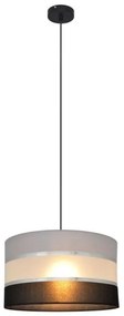 Luster na lanku HELEN 1xE27/15W/230V pr. 35 cm čierna/šedá/strieborná