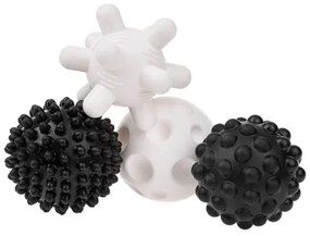 AKUKU Sada senzorických hračiek Akuku balóniky 4ks 6 cm čiernobiele
