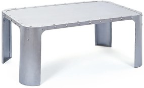 Unikátny kovový konferenčný stolík Unico - strieborná