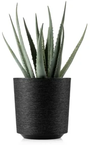 PLASTOVÝ KVETINÁČ ALOE TX 19,5X20 CM ČIERNA