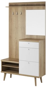 Predsieňová stena Primo 110 cm dub Riviéra/biela