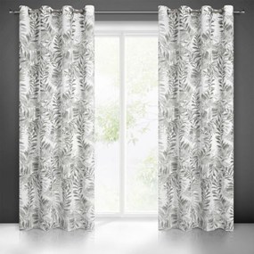 Elegantné závesy na kruhy so vzorom lístia 140 x 250 cm Šírka: 140 cm | Dĺžka: 250 cm