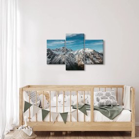Obraz zasnežených vrcholkov, Fiordland (90x60 cm)