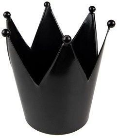 Čierny antik kovový svietnik na čajovú sviečku - Ø 18*21 cm