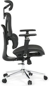 Kancelárska ergonomická stolička PORTE II — sieťovina, čierna