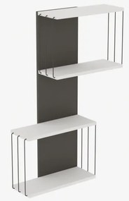 Nástenná polica DESTAN 96x65 cm biela/antracit