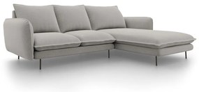 Svetlosivá rohová pohovka Cosmopolitan Design Vienna, pravý roh