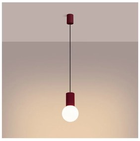 Vínové závesné svietidlo so skleneným tienidlom ø 12 cm Orbital – Sollux