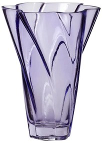 Fialová sklenená ručne vyrobená váza (výška 18 cm) Bloom – Hübsch