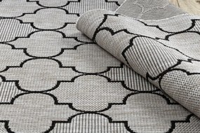 Koberec SIZAL FLOORLUX 20607 marokánsky - strieborný / čierny