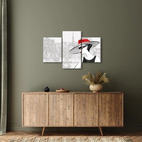 Obraz - Dáma v meste (90x60 cm)