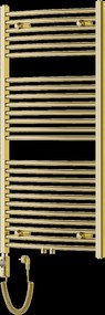 Mexen Ares, elektrické vykurovacie teleso 1200x600 mm + vykurovacia tyč 600 W, zlatá lesklá, W102-1200-600-2600-50