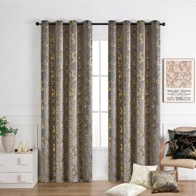 Záves na krúžkoch KLOE VET427/3/210GSM 140x250 cm  sivý