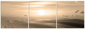 Obraz na plátne - Púštny západ slnka - panoráma. 5917B (120x40 cm)