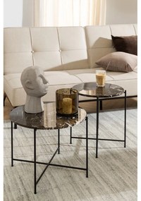 Okrúhly odkladací stolík s mramorovou doskou ø 42 cm Avila – Actona