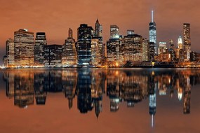 Fototapeta odraz Manhattanu vo vode - 150x100