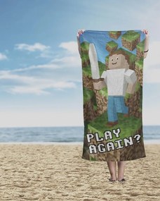 Detská plážová osuška Minecraft 100% bavlna Šírka: 70 cm | Dĺžka: 140 cm