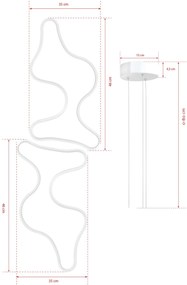 Stropní LED svítidlo DUPLE ARTISAN bílé/studená bílá
