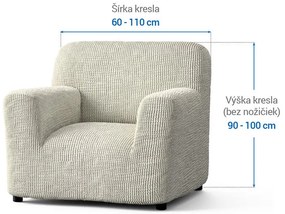 Bielastické poťahy COSTINA smotanová kreslo (š. 60 - 110 cm)