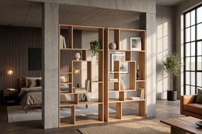 Dizajnový regál Timber 180 cm prírodné mango
