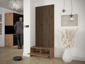 Predsieň Esmaldos VII (dub artisan + čierna) . Vlastná spoľahlivá doprava až k Vám domov. 1104730