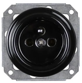 Elhard Okrúhla keramická zásuvka, čierna KV2000B