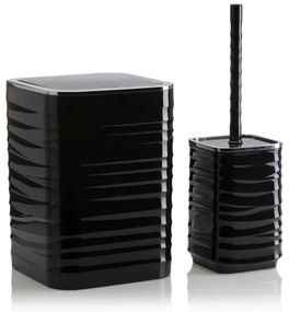 Kúpeľňový set WAVE 5 ks čierna/chróm