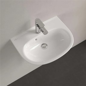 VILLEROY &amp; BOCH O.novo závesné umývadielko s otvorom, s prepadom, 500 x 380 mm, biela alpská, s povrchom CeramicPlus, 434050R1