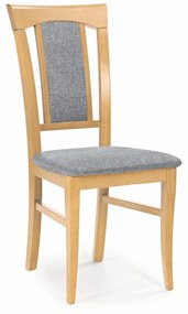 Jedálenská stolička Konrad, sivá / dub medový