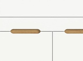 Sekretár s výklopným stolíkom Scandi, biela/dub nox