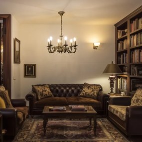 Brilagi - Luster na reťazi CLASSIC 6xE14/60W/230V mosadz