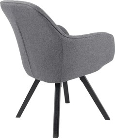 Jedálenská stolička Chrissy, stredne šedá tkanina