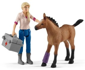 Schleich 42486 Návšteva lekára u kobyly a žriebäťa