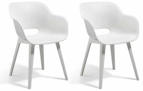 Keter Vonkajšie stoličky Akola 2 ks, biele 422806