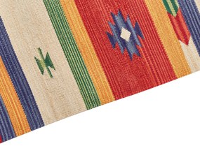Bavlnený kelímový koberec 140 x 200 cm viacfarebný ALAPARS Beliani