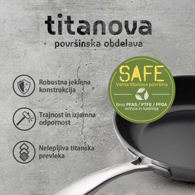 Panvica s titánovým povrchom Ø 28 cm H: 5.5 cm — Sirius Terra Multi-layer Lunasol - 601207