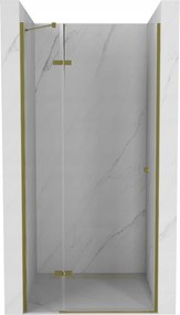 Mexen Roma, sprchové dvere do otvoru 80 x 190 cm, 6mm číre sklo, zlatý profil, 854-080-000-50-00