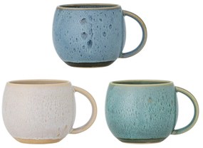 Modré/krémové hrnčeky v súprave 3 ks z kameniny 420 ml Harriet – Bloomingville
