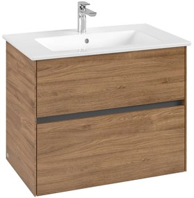 VILLEROY &amp; BOCH Collaro závesná skrinka pod umývadlo, 2 zásuvky, 761 x 480 x 610 mm, Oak Kansas, C14400RH