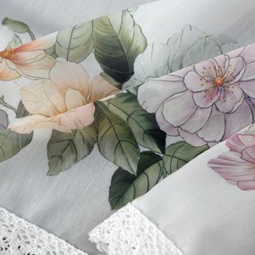 KRÁTKA ZÁCLONA NA PÁSKE FLOWERY 150X60 CM KVETY