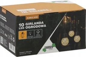 Bestent Svetelná reťaz LED 5V 10m Teplá biela Bubble