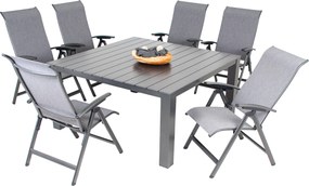 Doppler PRATO YELMO ALU, polohovacie kreslá, 6+1