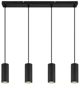 Globo 57918-4HB - Luster na lanku JAMES 4xGU10/25W/230V čierna