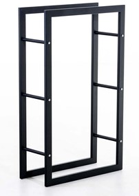 Stojan na palivové drevo Keri V3 25x60x100, čierny