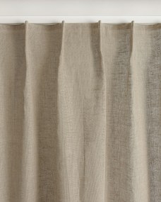 Záves so systémom FLEX (jednoduché spony flex) farba produktu béžová látka polopriehľadný, zapletaná, ľanová